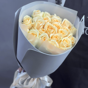 Букет из 25 роз Аваланж (50 см) в Электрогорске