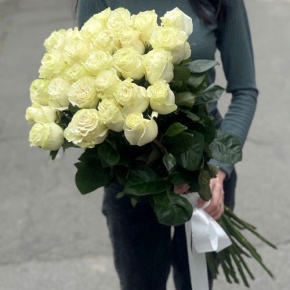 Монобукет из 25 роз Эквадор Мондиаль (80 см) в Электрогорске