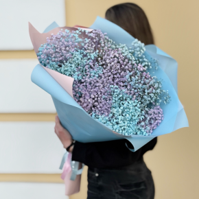 Букет "Радуга" из 15 гипсофил в Электрогорске