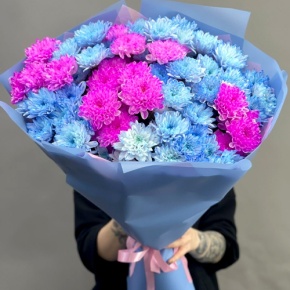 Букет "Матильда" из 15 кустовых хризантем в Электрогорске