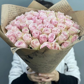 Букет из 51 пастельной розы (40 см) в Электрогорске