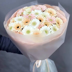 Букет "Гера" из 25 гербер в Электрогорске