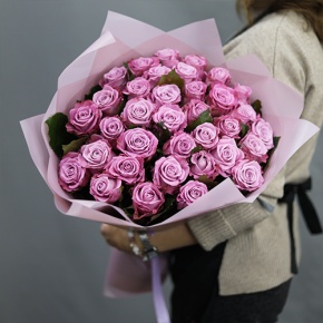 Букет из 35 малиновых роз Меритим (50 см) в Электрогорске