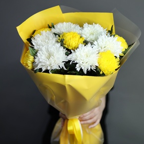 Букет "Женева" из 11 хризантем в Электрогорске