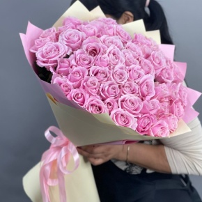 Букет из 51 пастельной розы Аваланж (60 см) в Электрогорске