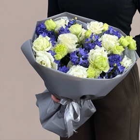 Букет из ароматных гиацинтов и эустом в Электрогорске