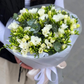 Букет из 51 белой фрезии в Электрогорске