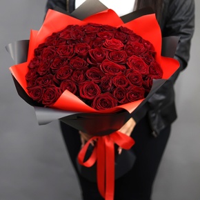 Букет из 51 красной розы (50 см) в Электрогорске
