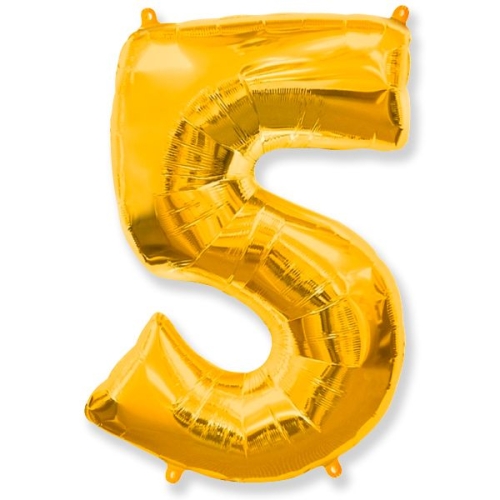 Шар гелиевый цифра 5 (40х102 см) в Электрогорске