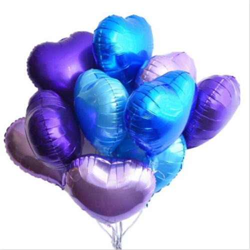 Сердце сиреневое фольгированный шар с гелием (45 см) в Электрогорске