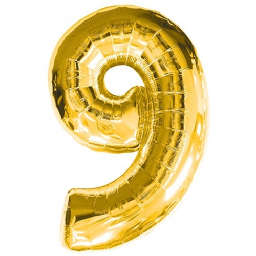 Шар гелиевый цифра 9 (40х102 см) в Электрогорске
